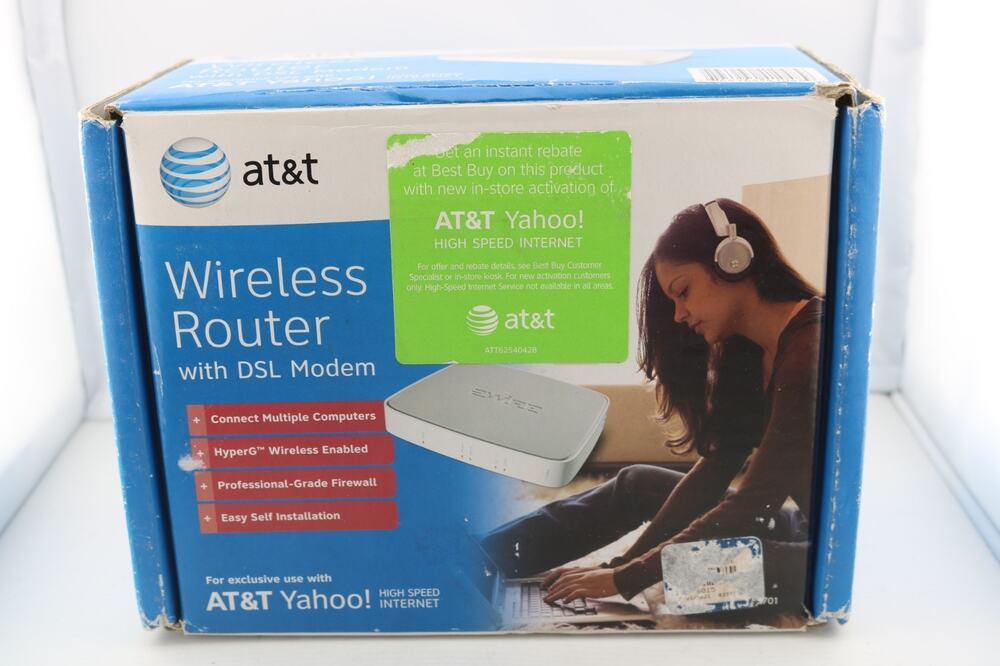 AT&T 2Wire 2701HG-B Wireless Gateway DSL Modem Router Combo Kit w/ Box